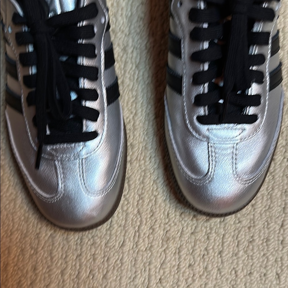 Adidas Women's Silver Sneakers - Picture 3 of 4